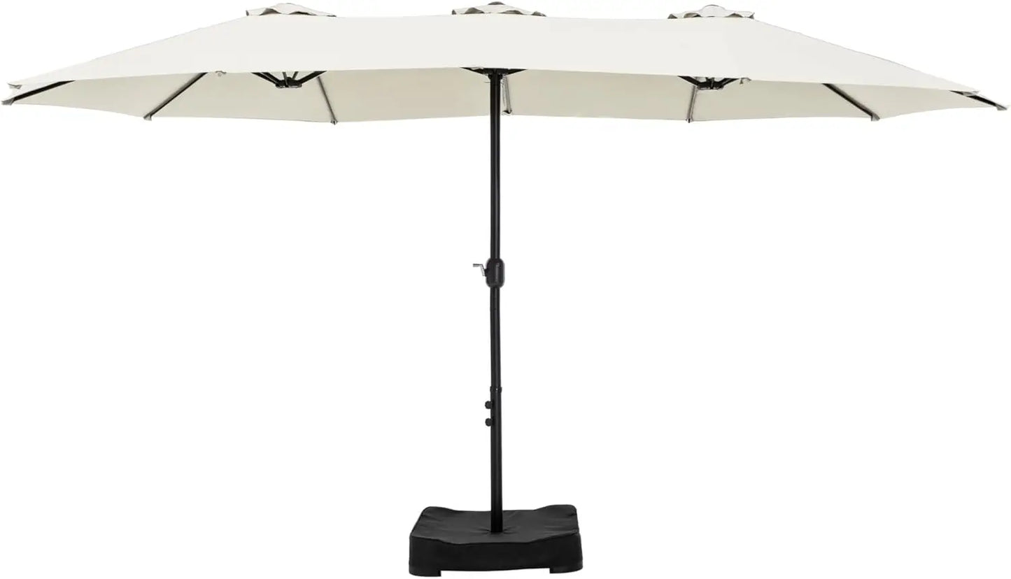 15ft Double Sided Patio Umbrella with Base Included