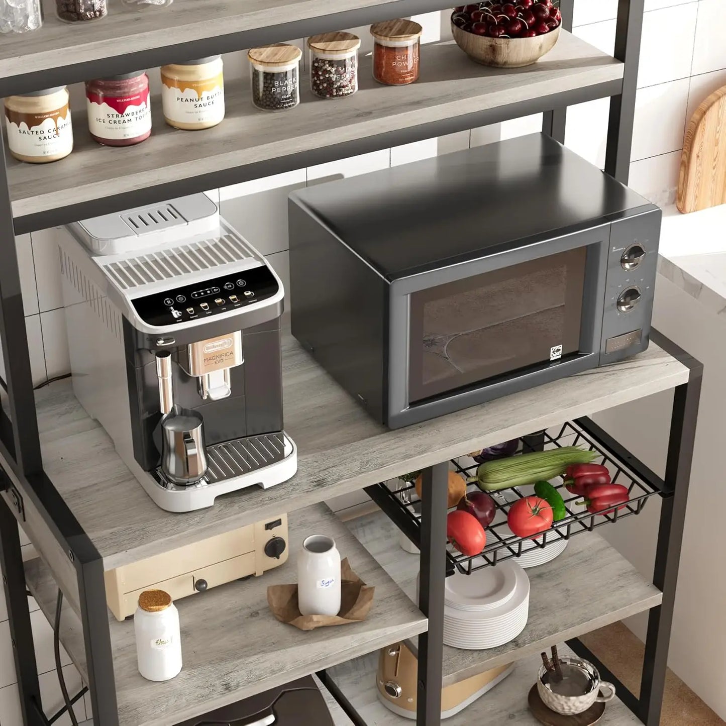 Bakers Rack with Power Outlet Kitchen Baker Rack Free