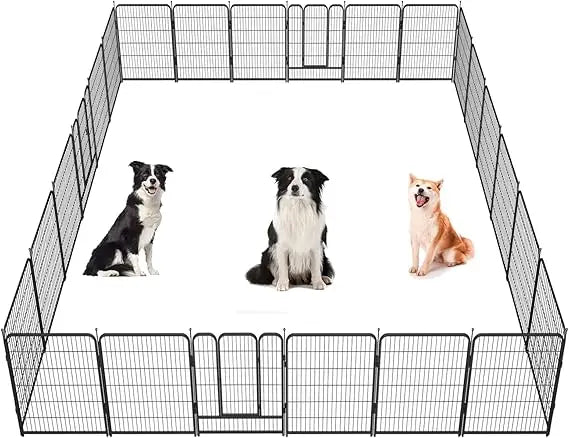 Dog Playpen 32/40/45 Inch Heavy Duty Folding Indoor Outdoor