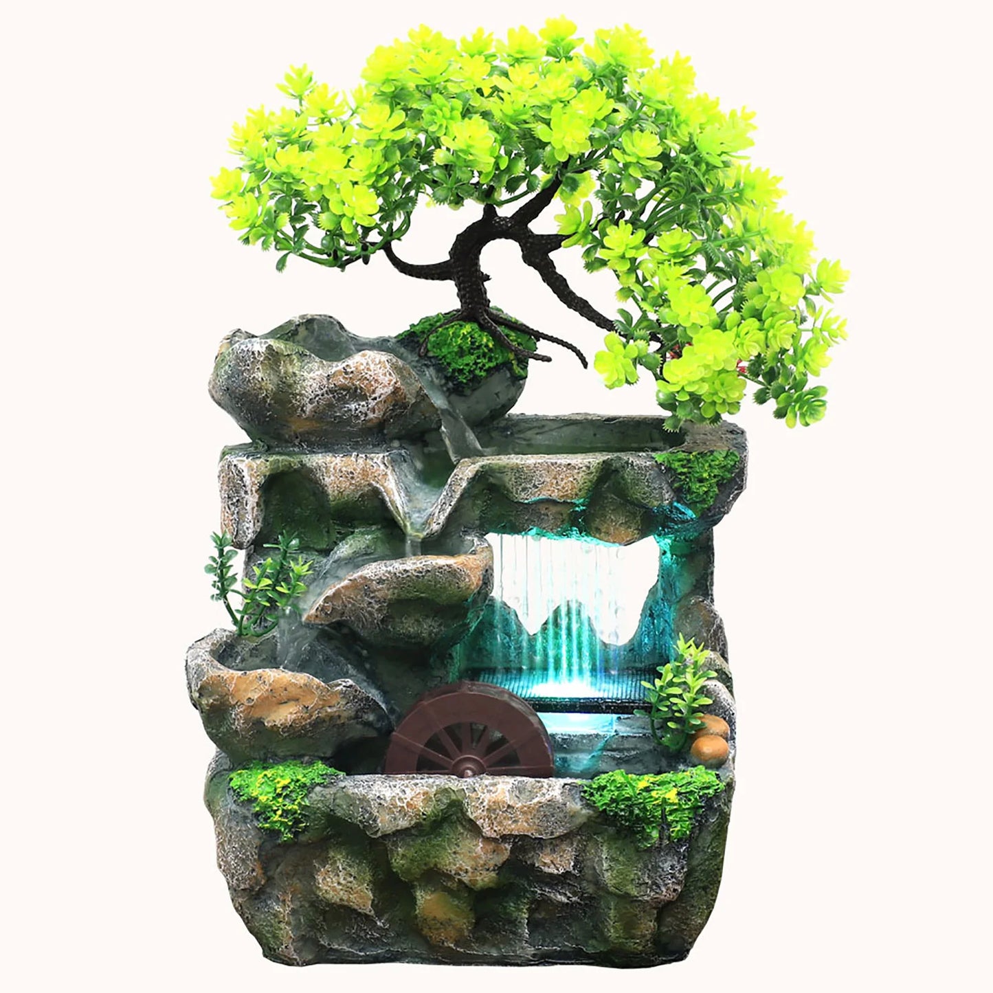 Indoor Room Fountain Waterfall Desktop Water Feature LED