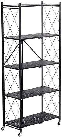 Metal Wire Shelving Unit With Wheels 4 Tier Garage Storage