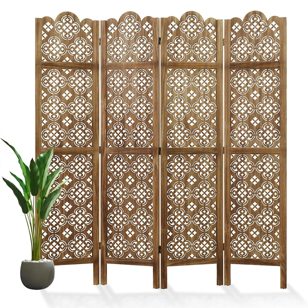 Folding Wood Carved Privacy Screens For Home And Office