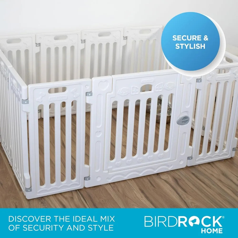 Dog Playpen w/Door, 12 Panel, 25.6in H Strong Plastic