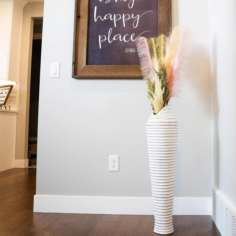 Floor Decoration Vase Wooden Vase for Room Décor Free Shipping