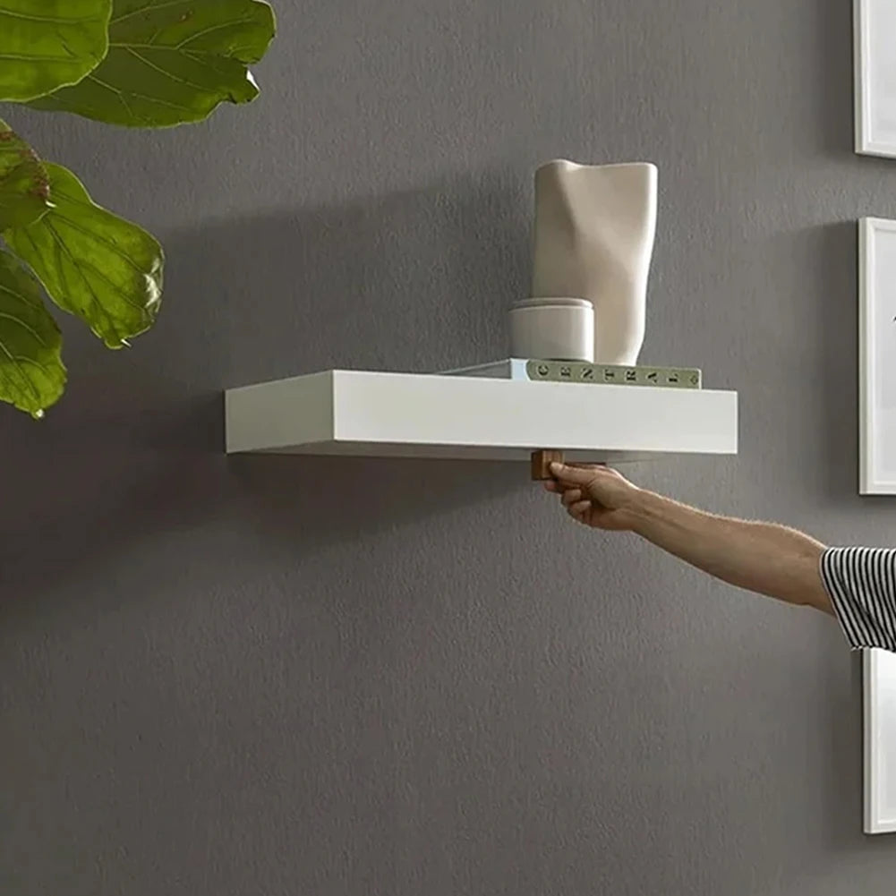 Wooden Concealed Floating Shelf With Secret Compartment