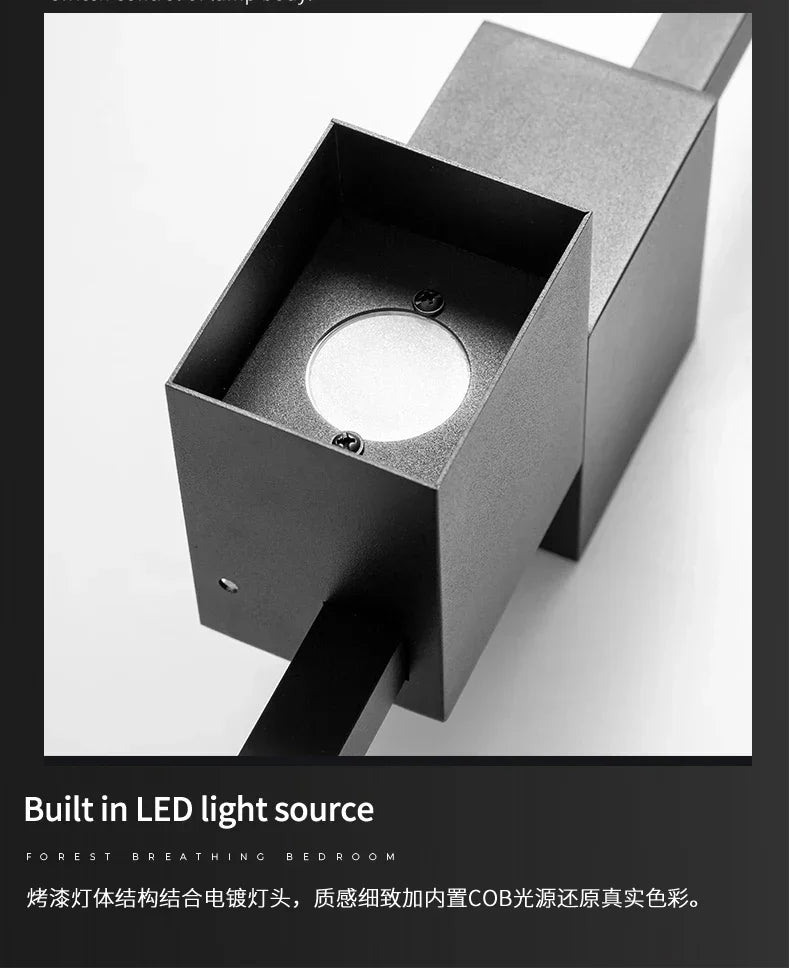 New Modern Minimalist Wall Lamp Black/Gold LED Wall Light Home Decorative Bedside Corridor Sofa Backgroung Wall Fixture