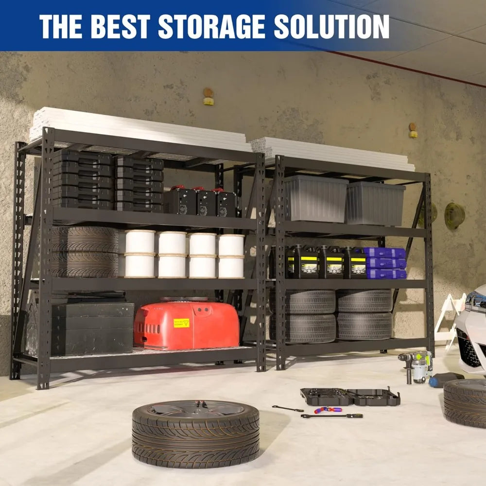 68" 4-Tier Metal Garage Shelving Unit for Heavy Duty Storage