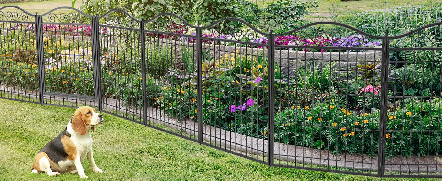 Heavy Duty Dog Playpen 8 Panels Iron Fence With Door