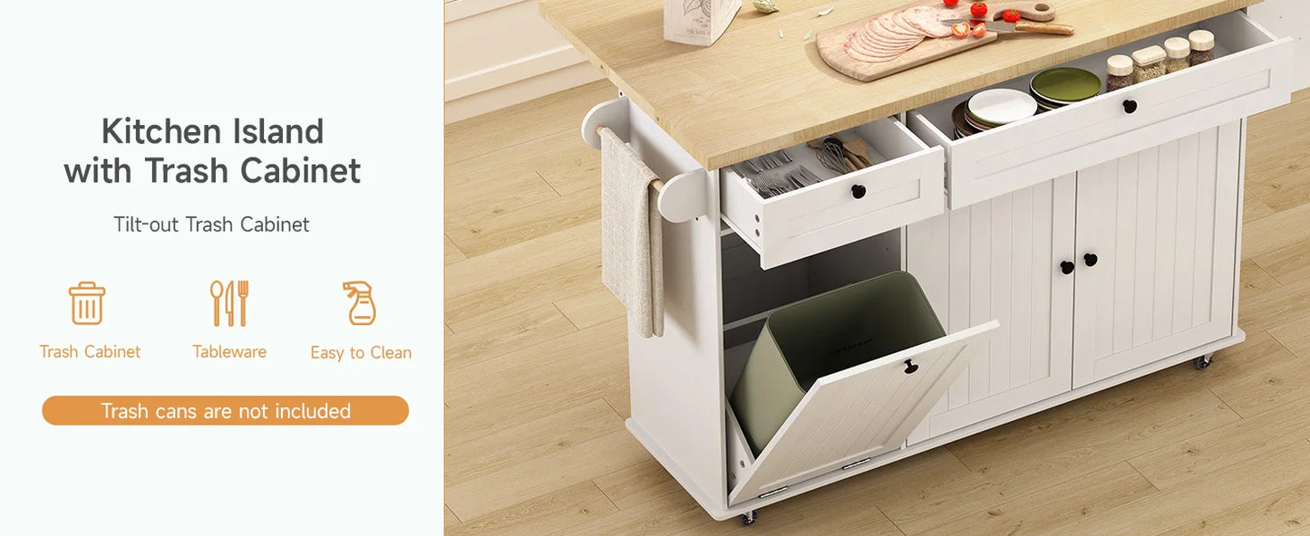 Mobile Kitchen Island With Power Outlet Drop Leaf Towel Rack
