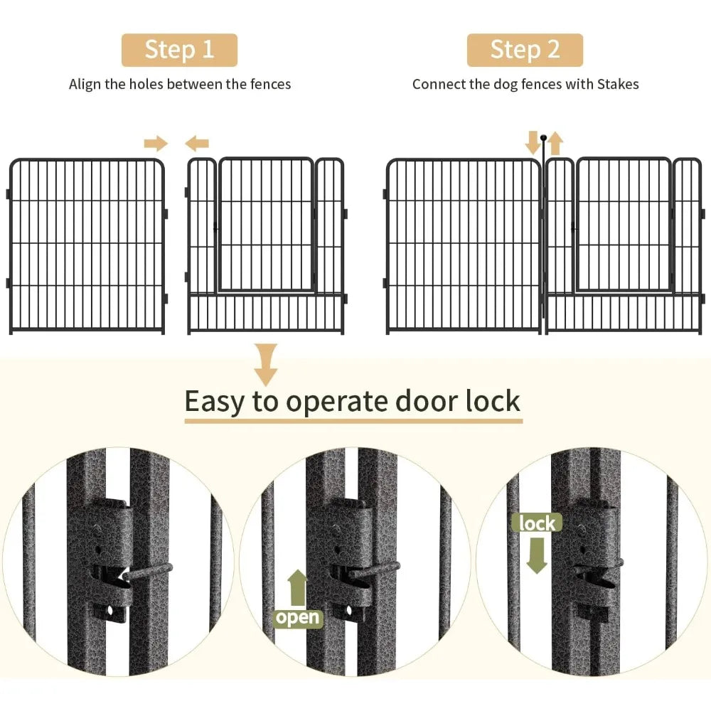Dog Playpen 32/40/45 Inch Heavy Duty Folding Indoor Outdoor