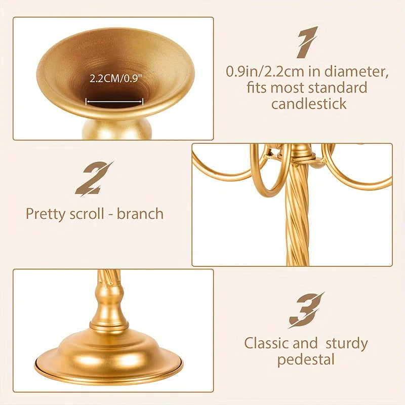 5 Candle Holders For Weddings And Banquets Iron Pillar Set