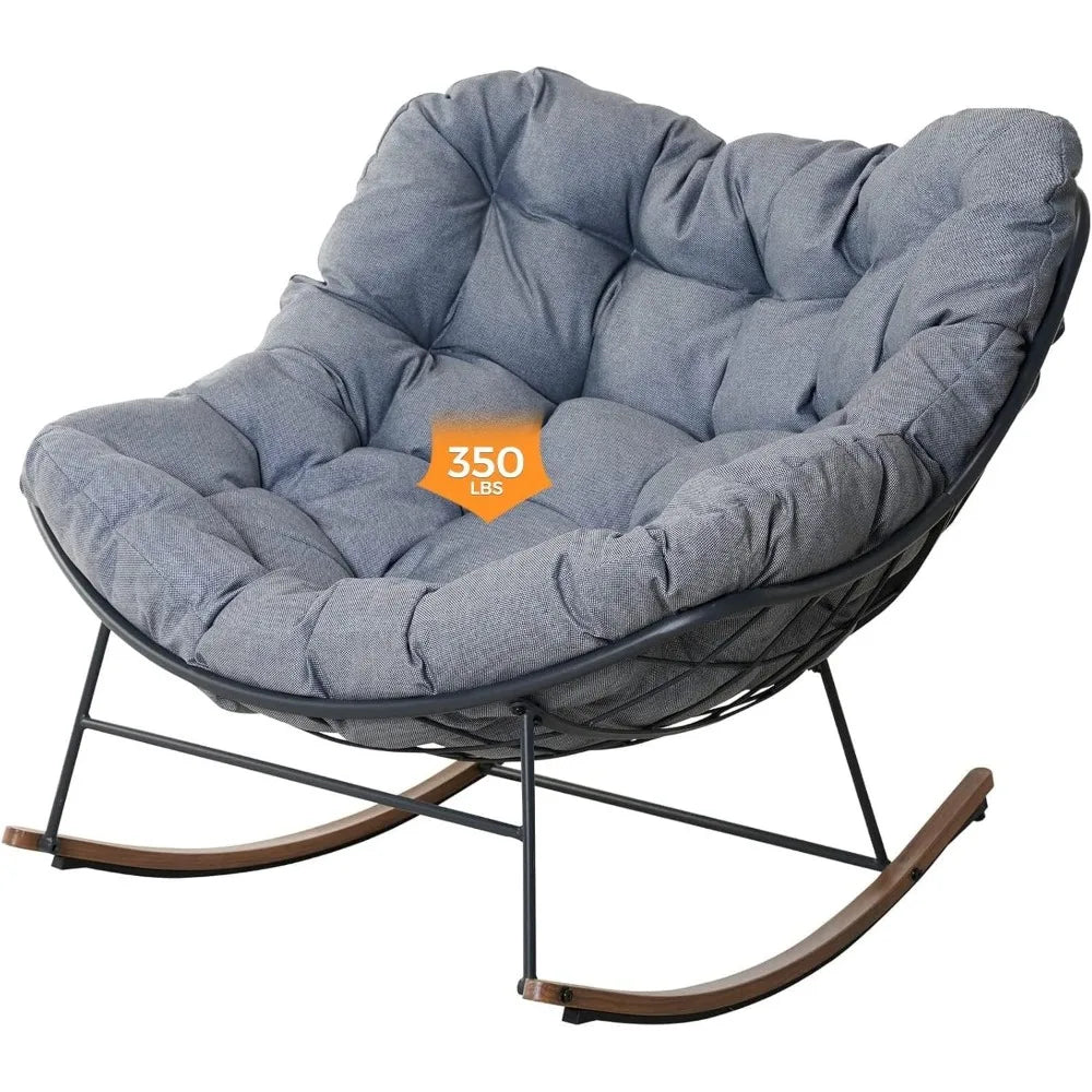 Royal Rocking Chairs Coated Outdoor Rocking Recliner Set