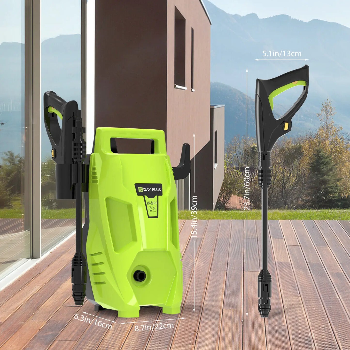 Pressure Washers 2200W 180Bar with 3 In 1 Adjustable Nozzle & 7m Hose, Jet Washers for Cleaning Cars, Driveways, Patios, Fences