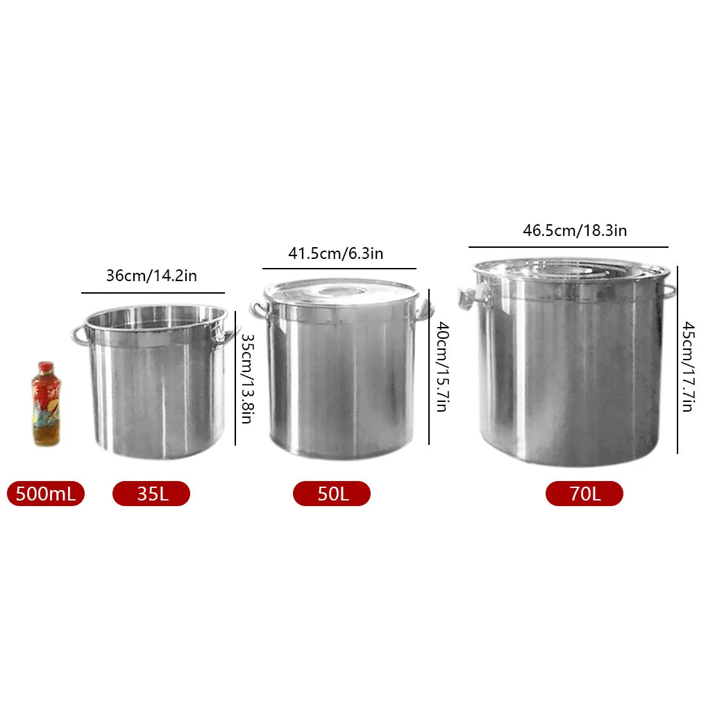 35L Thickened Stainless Steel Multipurpose Stock Pot Lid