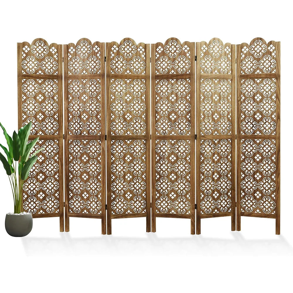 Folding Wood Carved Privacy Screens For Home And Office