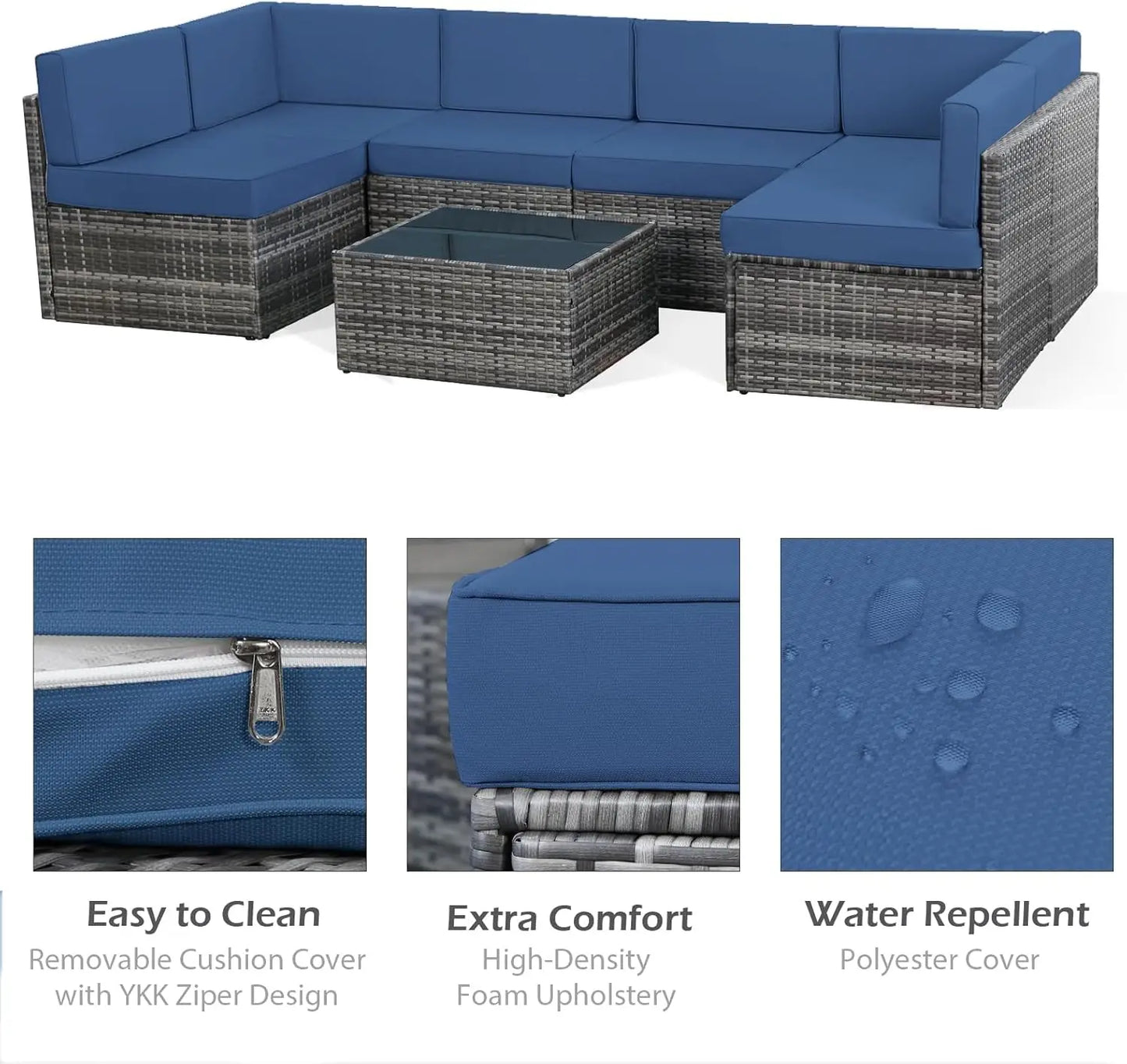 Modern Outdoor Sectional Furniture Chair Set for Patio