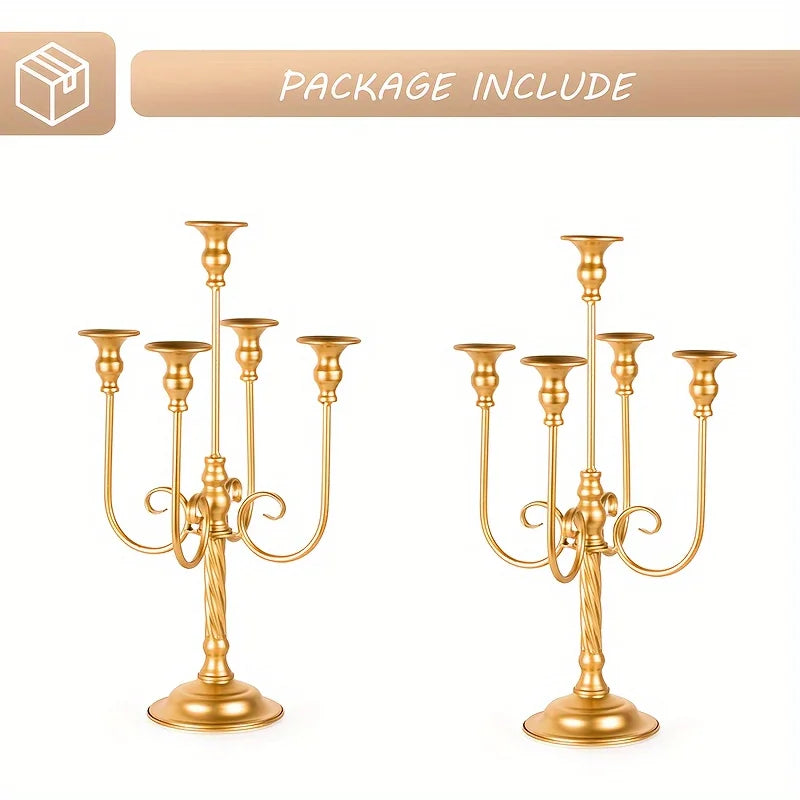 5 Candle Holders For Weddings And Banquets Iron Pillar Set