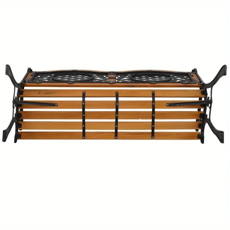50 Inches Patio Porch Garden Bench Cast Iron Outdoor Chair Love Seats Park Benches