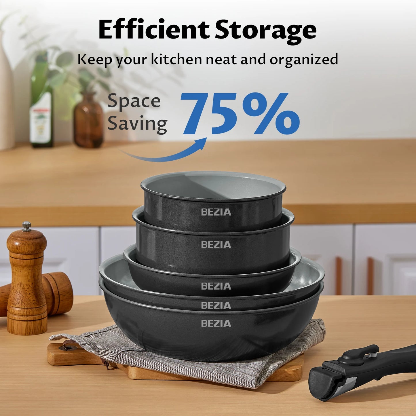 Induction Cookware with Healthy Ceramic Coating 13pcs Set