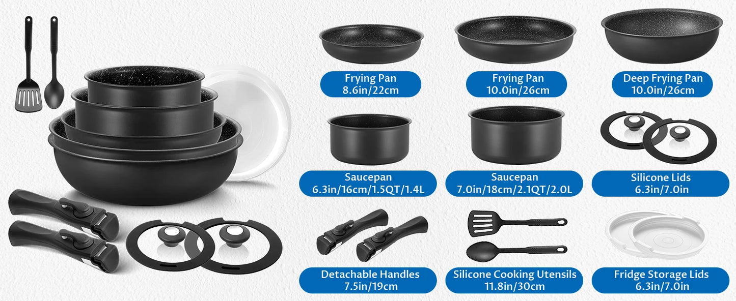 Induction Cookware Set 13 Pieces Nonstick Pots Pans