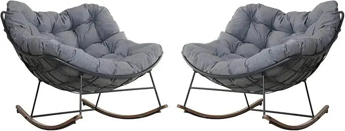 Royal Rocking Chairs Coated Outdoor Rocking Recliner Set
