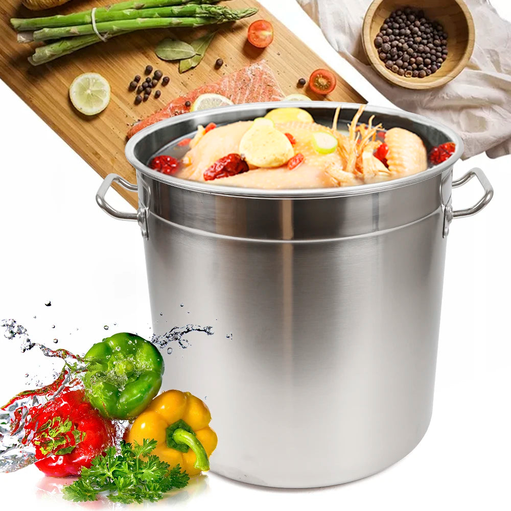 35L Thickened Stainless Steel Multipurpose Stock Pot Lid