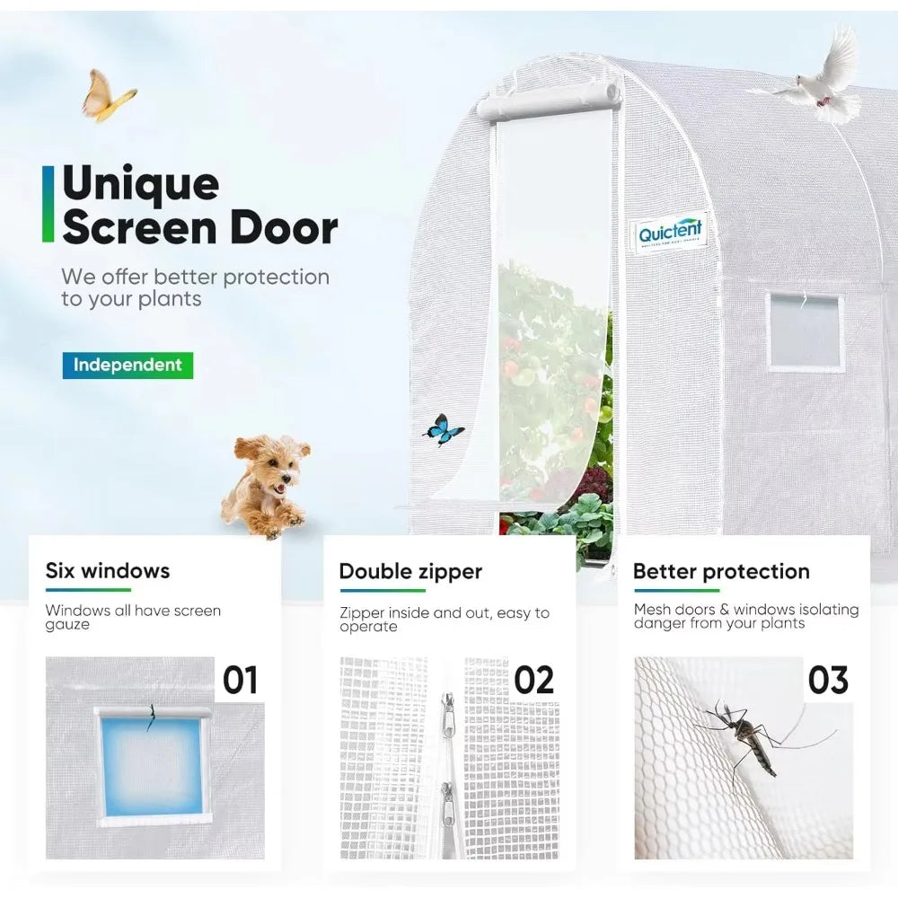 Quictent Premium Greenhouse 10x6.6FT Portable Walk-in