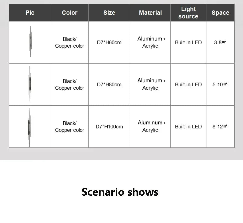 Modern LED Long Wall Lamp Bedroom Bedside Lamp LivingRoom DiningRoom Loft Wall Light Staircase Corridor Wall Sconces