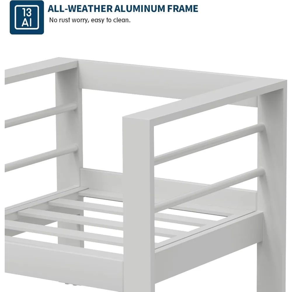Aluminum Patio Furniture Set Outdoor Couch and Chairs Set