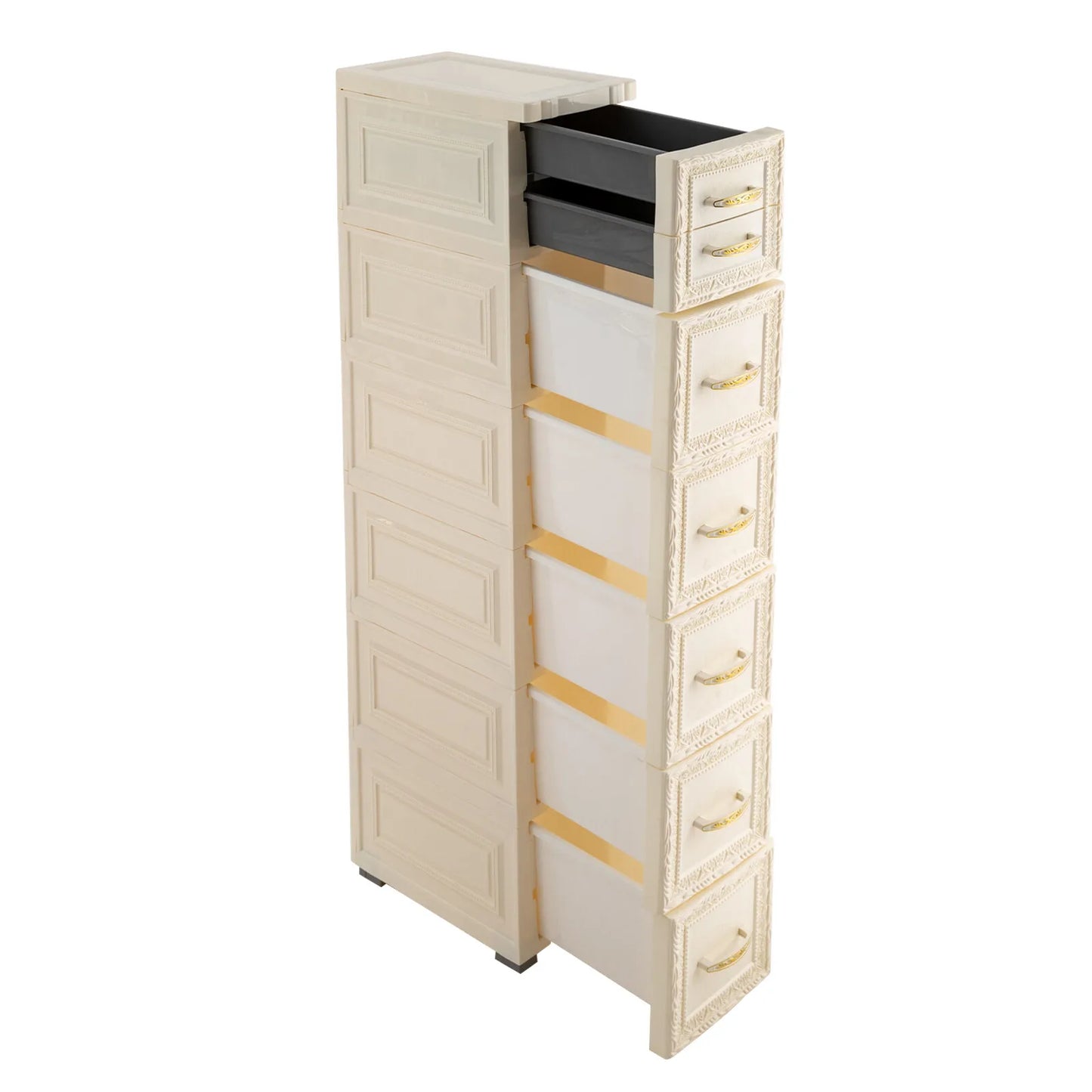 7 Drawer Floor Cabinet Storage Organizer Free Standing
