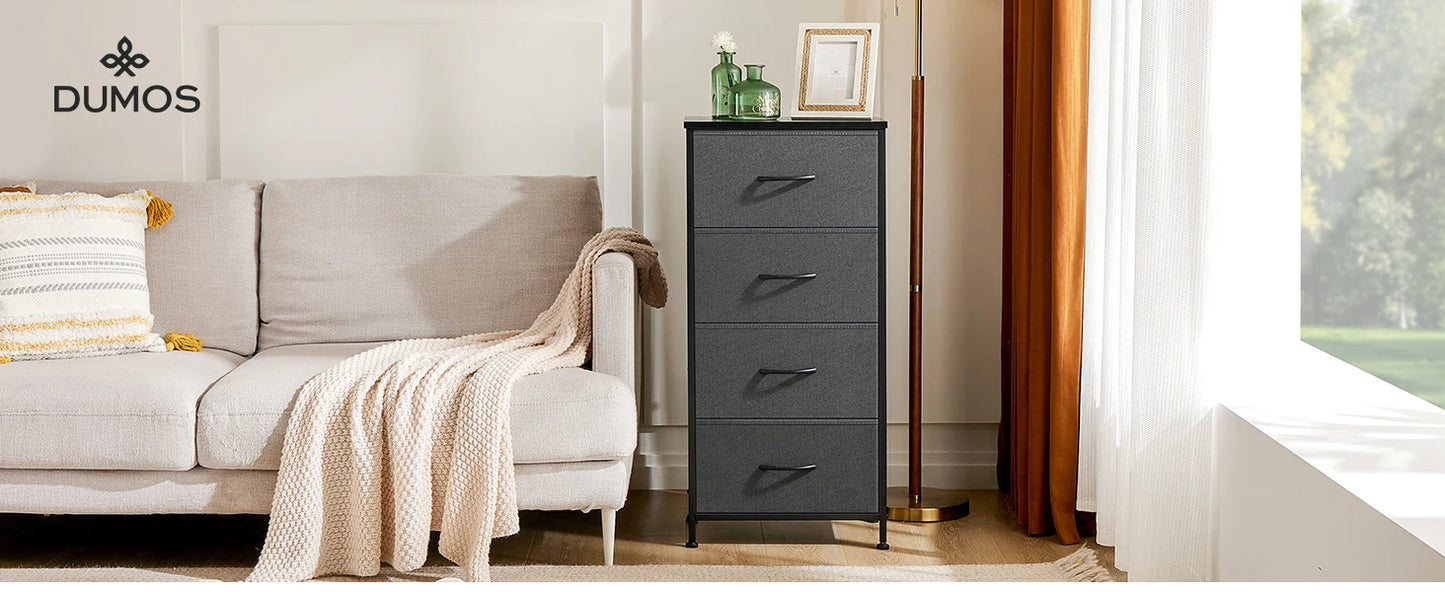 JHK 4 Fabric Living Room Cabinet With Wardrobe Steel Frame