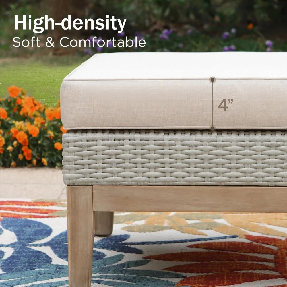 Outdoor Wicker Patio Conversation Set With Coffee Table