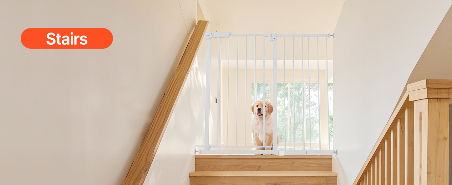 VEVOR Baby Gate 28 30 36 Inch High Walk Thru Pressure Mount