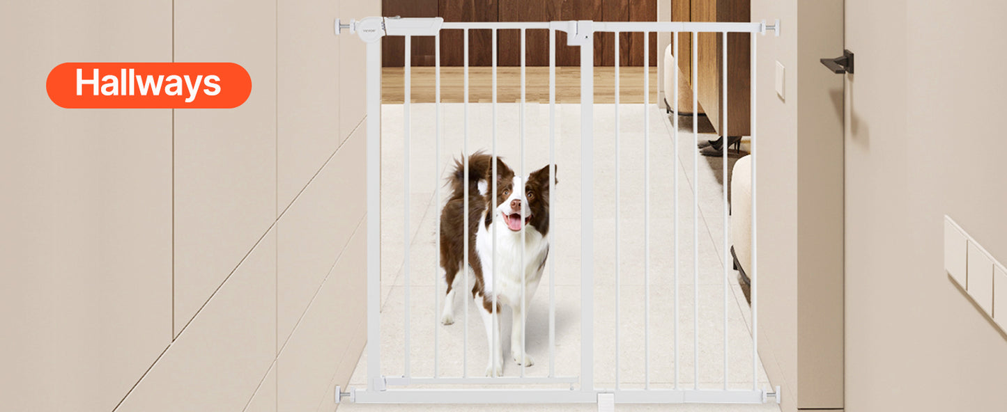 VEVOR Baby Gate 28 30 36 Inch High Walk Thru Pressure Mount