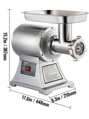 SucceBuy 250Kg/H Electric Meat Mincer Grinder Commercial Kitchen Chopper Food Processor Sausage Maker Machine Home Appliance