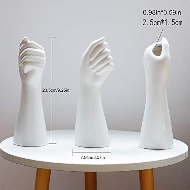 9 Inch Modern Ceramic Hand Vase for Flowers