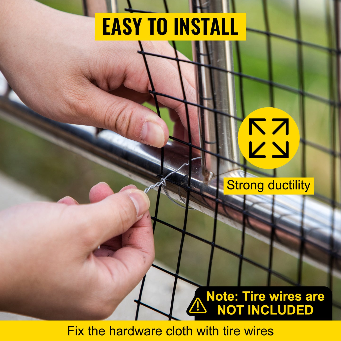 Welded Wire Vinyl Coated Chicken Mesh 1x1 16 Gauge 24x50