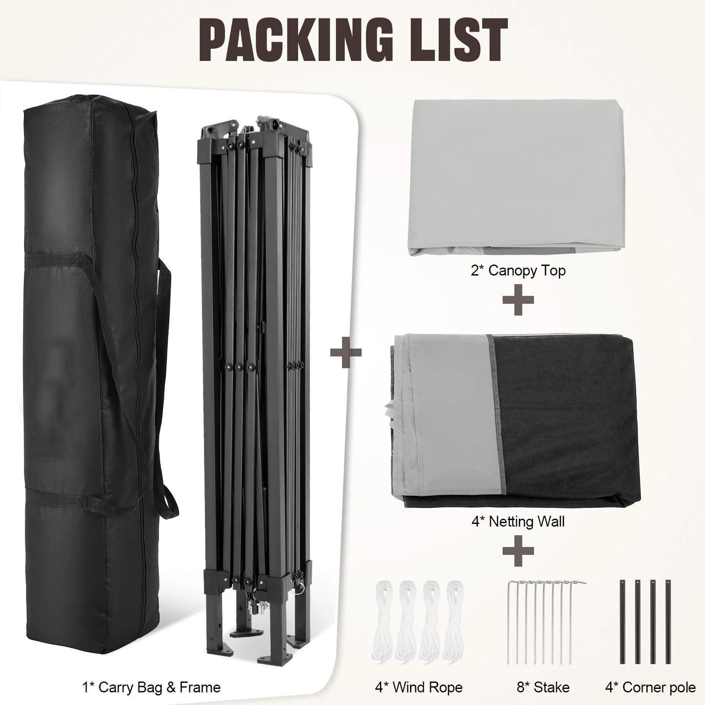 12x12 Pop Up Gazebo With Mosquito Netting Outdoor Carry Bag