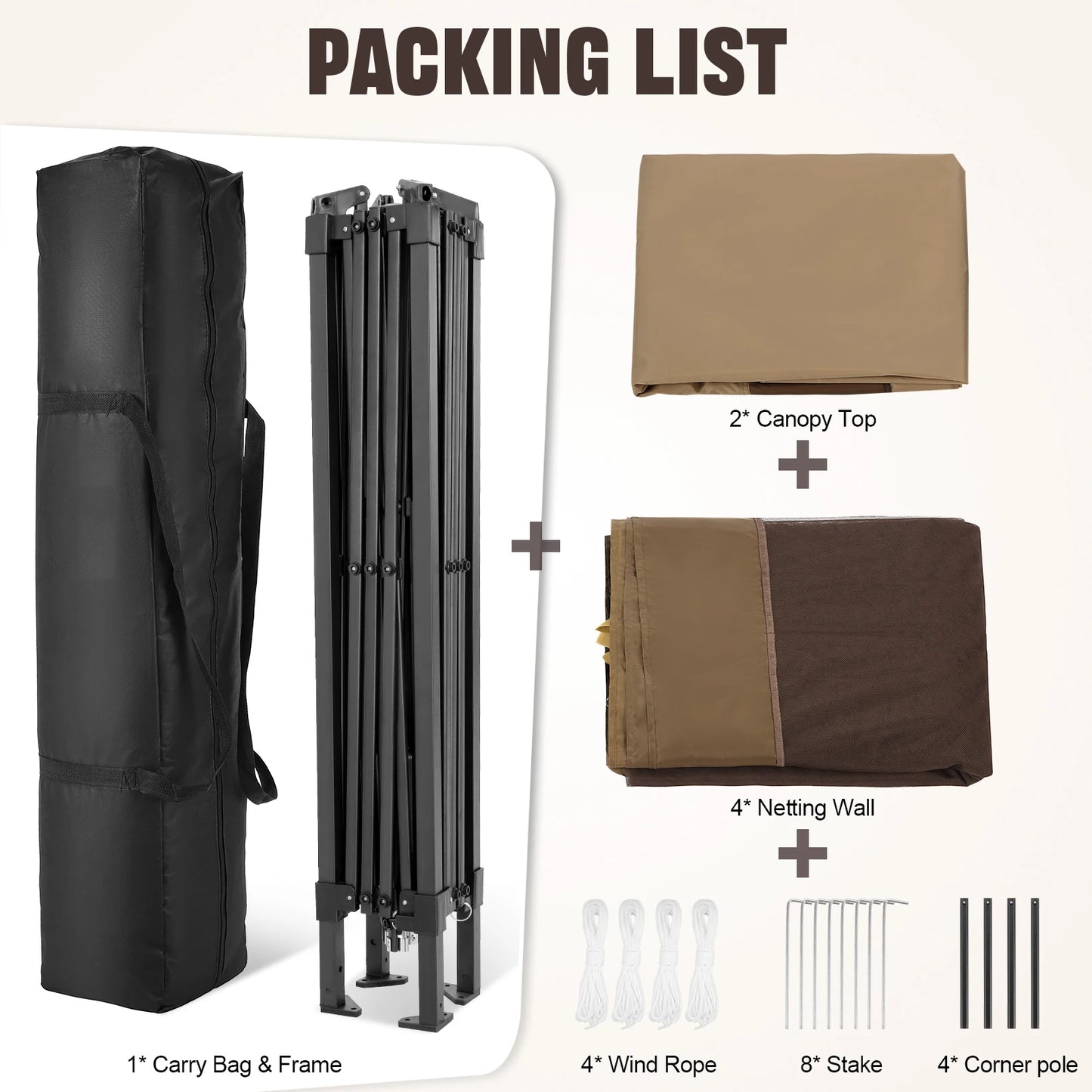 12x12 Pop Up Gazebo With Mosquito Netting Outdoor Carry Bag