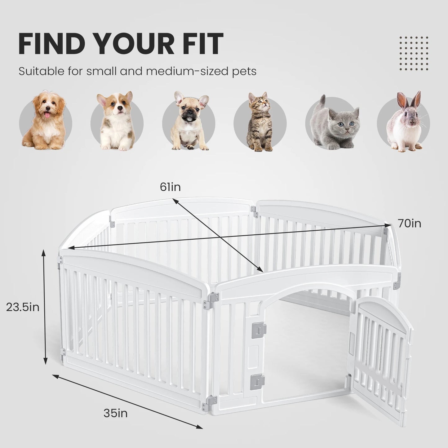 Six Panel Dog Playpen Safe And Secure Indoor Outdoor Fence