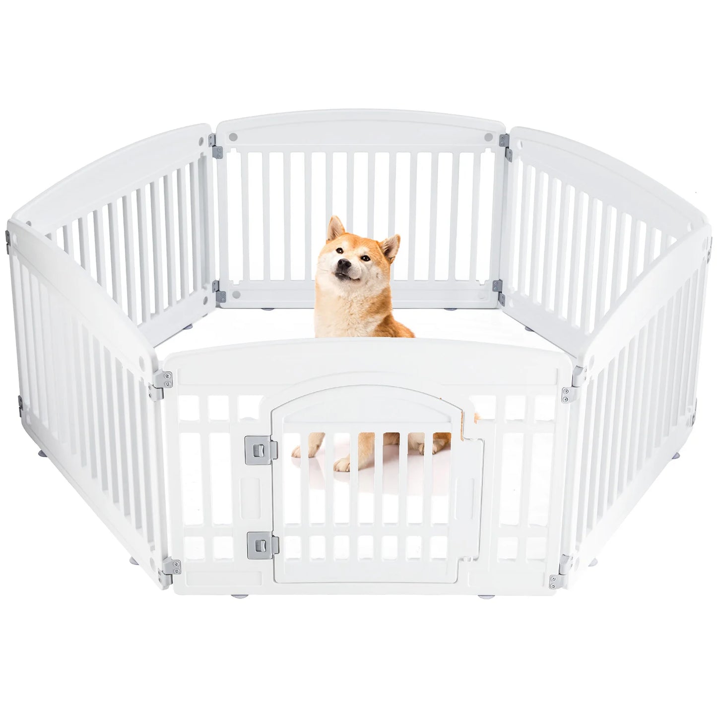 Six Panel Dog Playpen Safe And Secure Indoor Outdoor Fence
