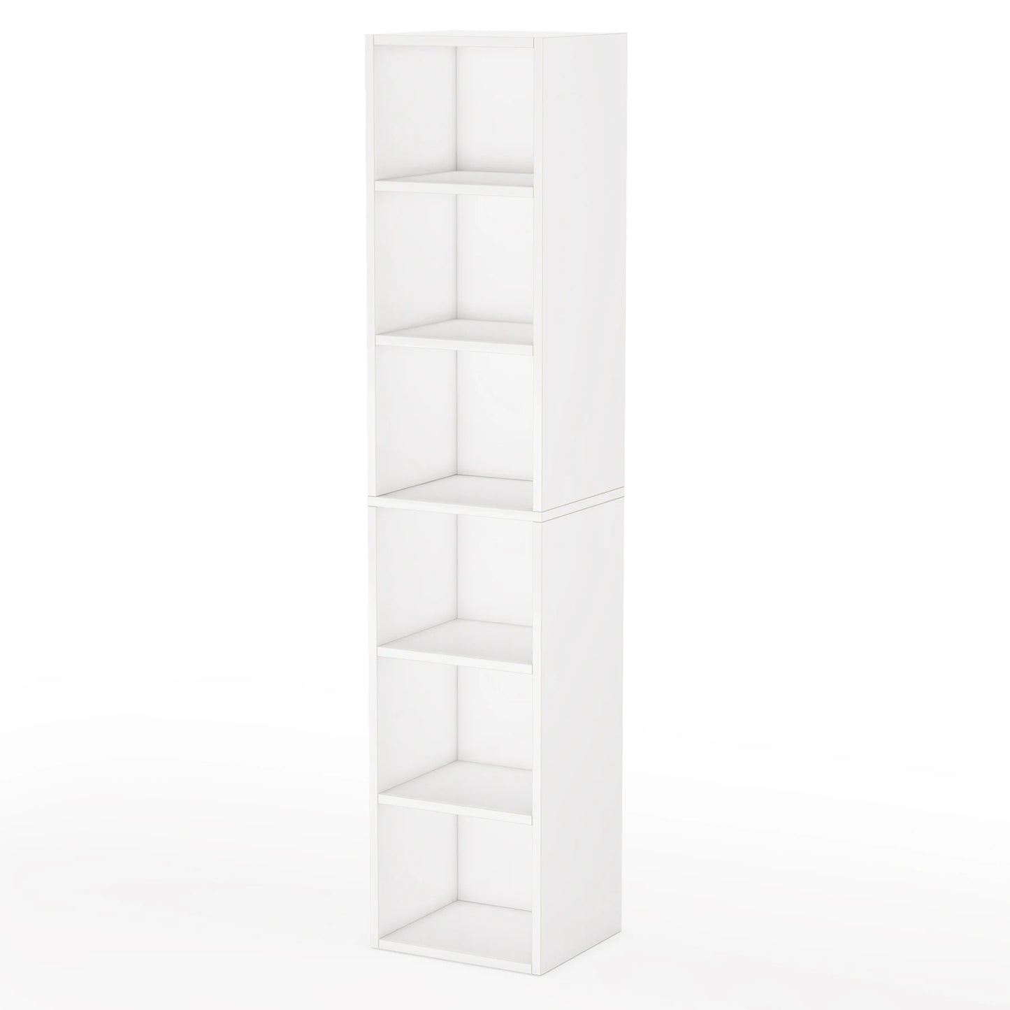 Tribesigns 70.9 Inch Tall Narrow Bookcase, Rustic Corner Bookcase with Storage, 6 Tier Cube Display Shelves for Home Office