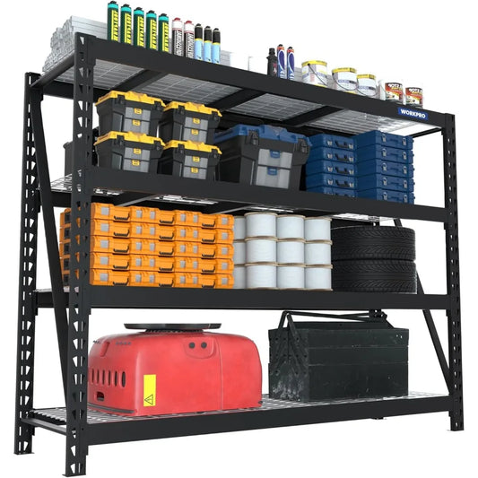 68" 4-Tier Metal Garage Shelving Unit for Heavy Duty Storage