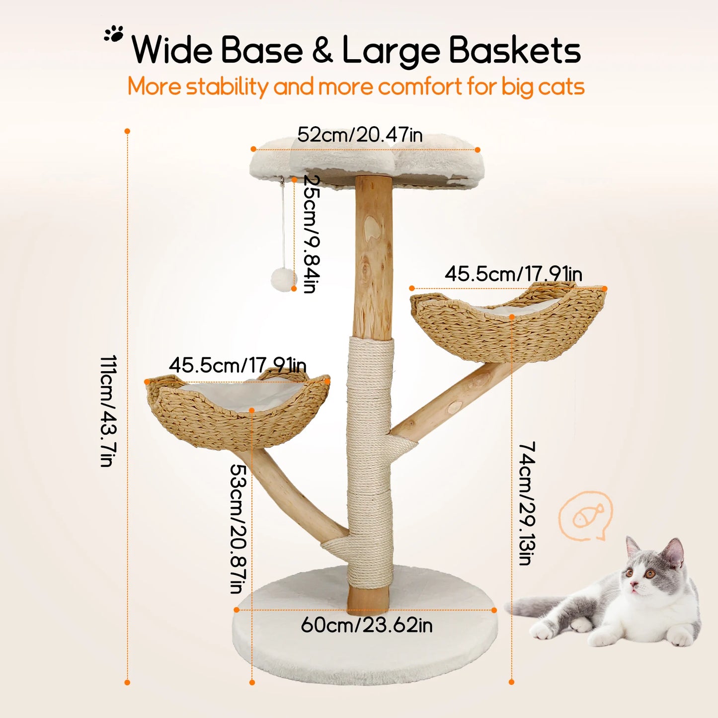 Bingopaw Cat Tree Tower Condo Scratching Post for Kittens