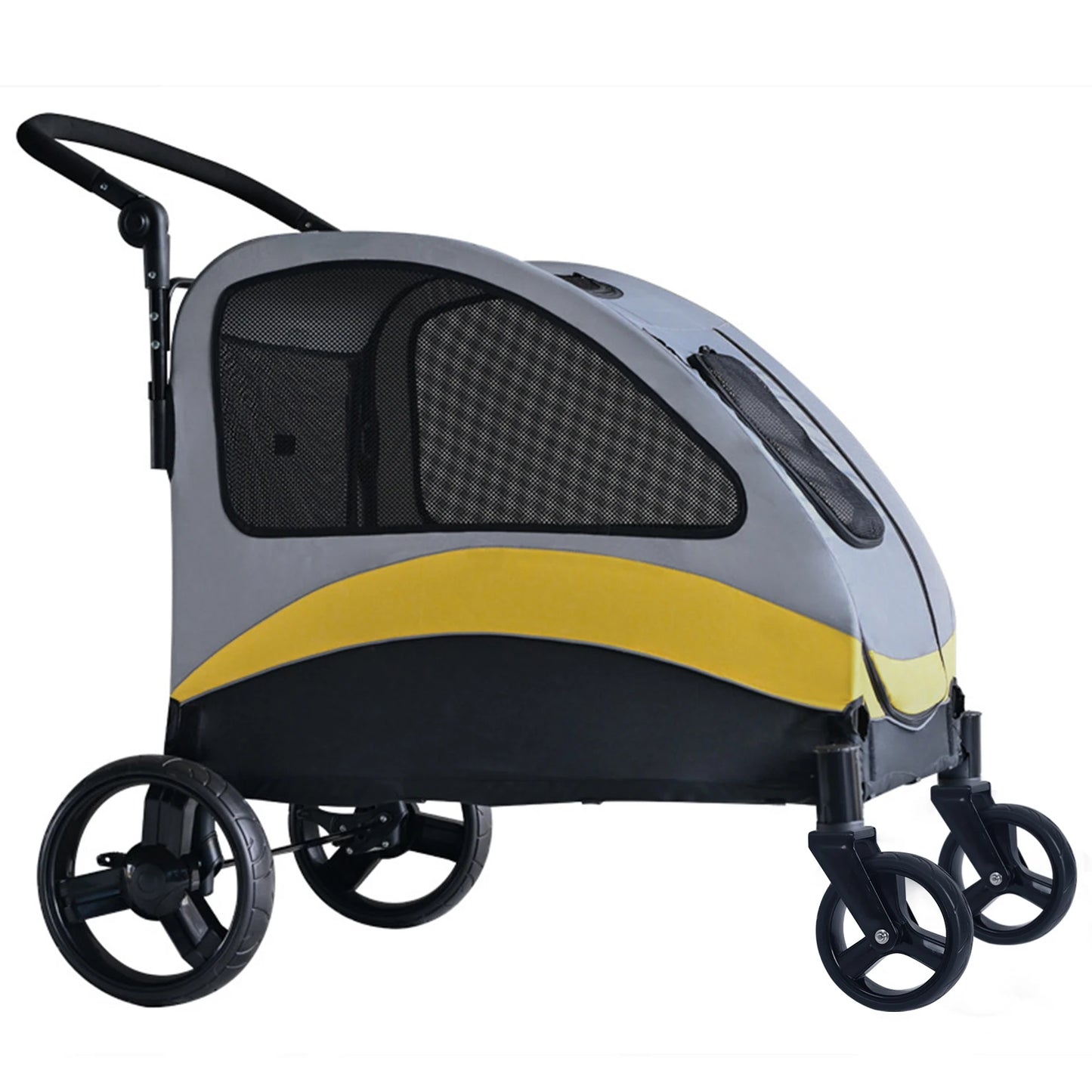 Foldable Four Wheel Dog Cat Stroller Portable Breathable