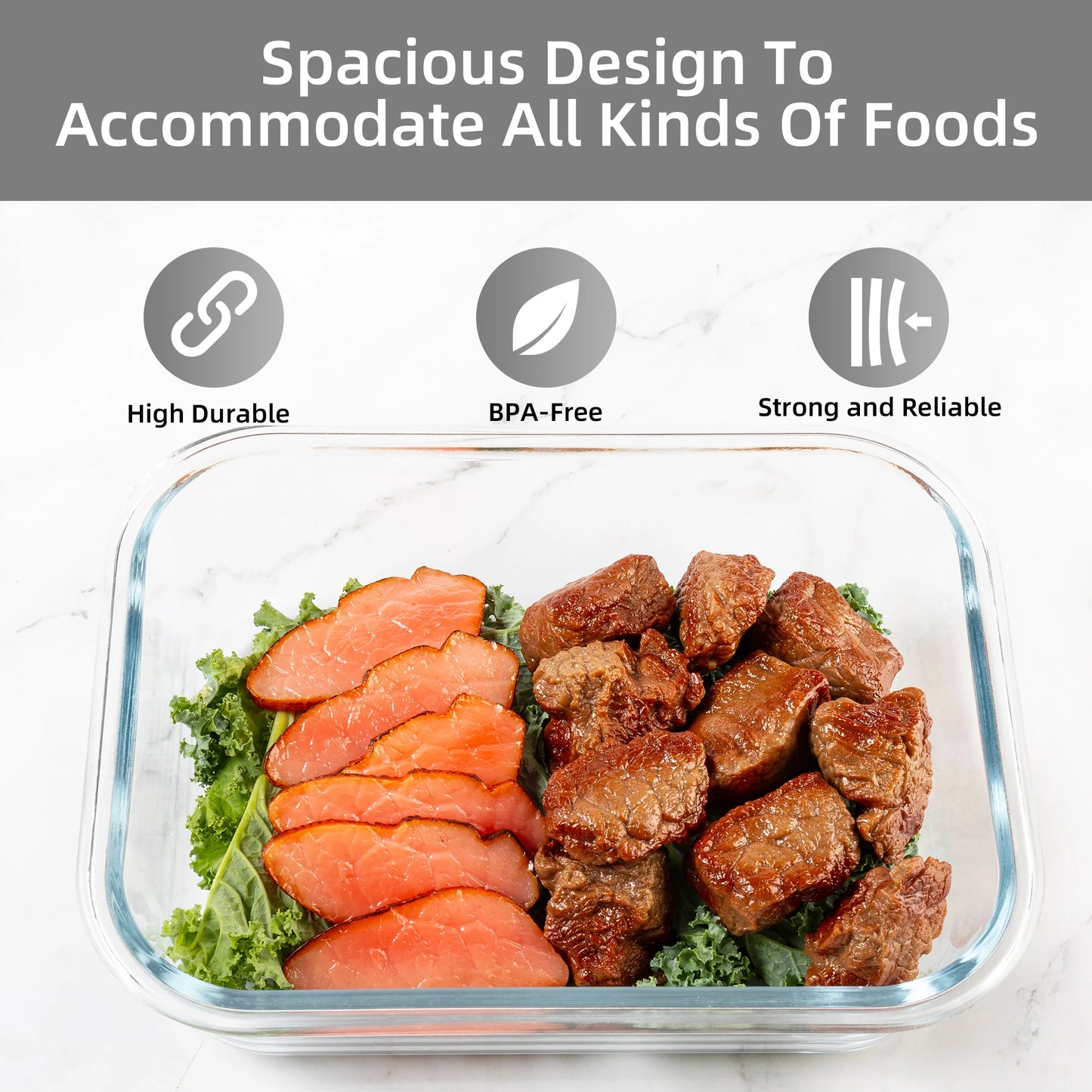 16 Piece Glass Food Storage Containers Leakproof Airtight