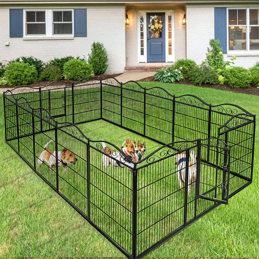 8 Panels Heavy Duty Metal Dog Panel Foldable Pet Playpen