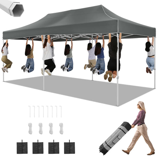 10x20 Pop Up Canopy Tent Waterproof With Roller Bag