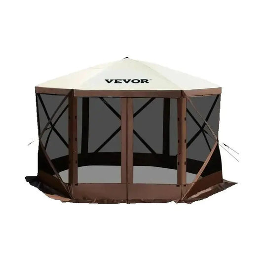 SucceBuy Pop Up Camping Gazebo 12x12 Six Sided Shelter