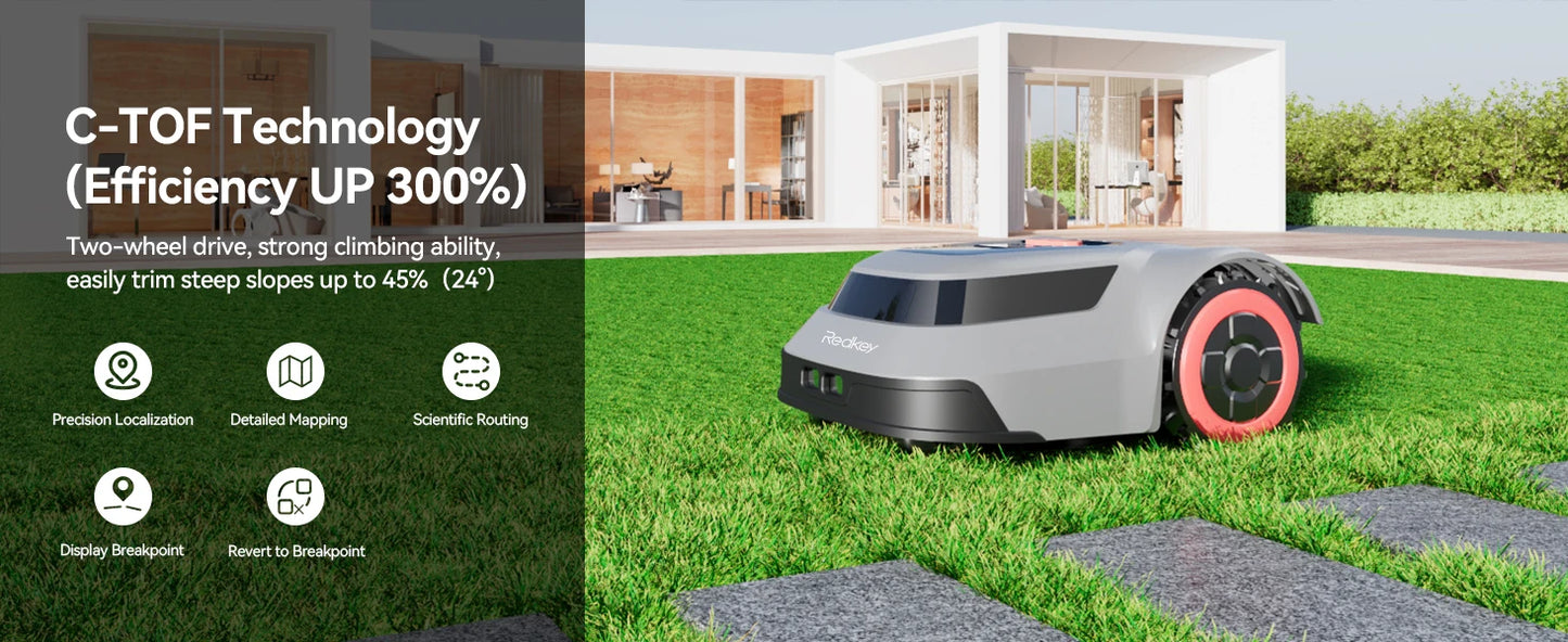 Redkey CTOF Robotic Lawn Mower MGC800 MGC1000 App Control